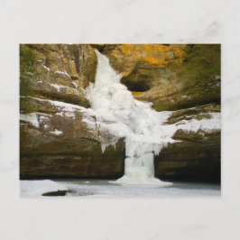 Cedar Falls på vintern, Hocking Backe, Ohio Vykort
