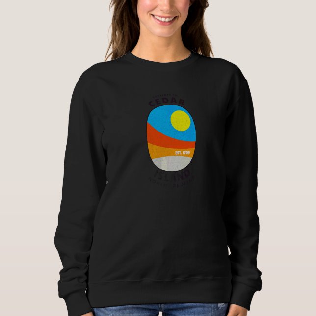 Cedar Island Nc Sommaruppehåll Abstrakt Su T Shirt (Framsida)