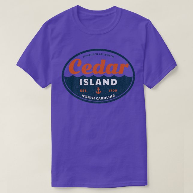 Cedar Island, NC Summertime Vacationing  T Shirt (Design framsida)