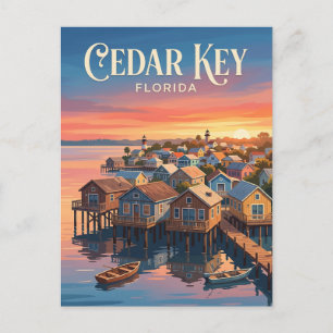 Cedar Key Strand USA Vykort