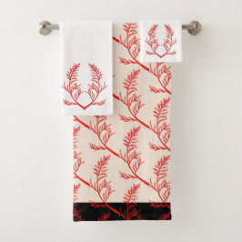 Cedar Löv på ett Bathroom Towel Set