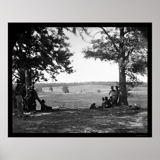 Cedar Mountain Battlefield från Väster 1862 Poster (Framsidan)