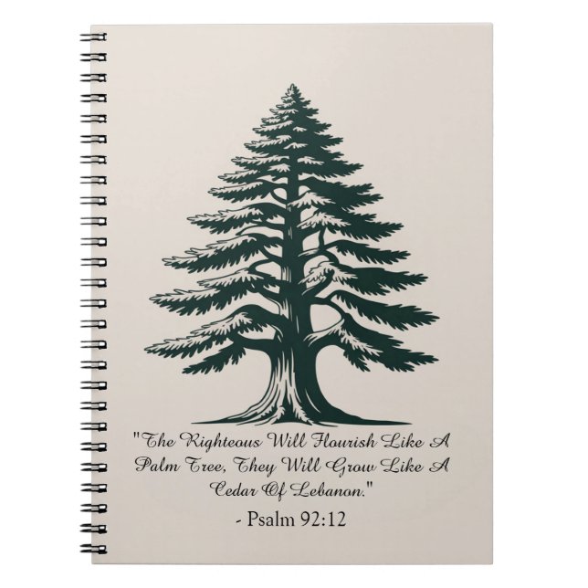 Cedar of Lebanon Strength & Growth Journal Anteckningsbok (Framsidan)