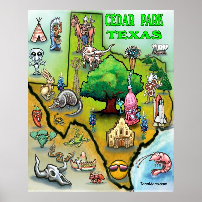 Cedar Park Texas Poster (Framsidan)