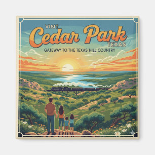 Cedar Park, Texas Vintage resor Poster Magnet