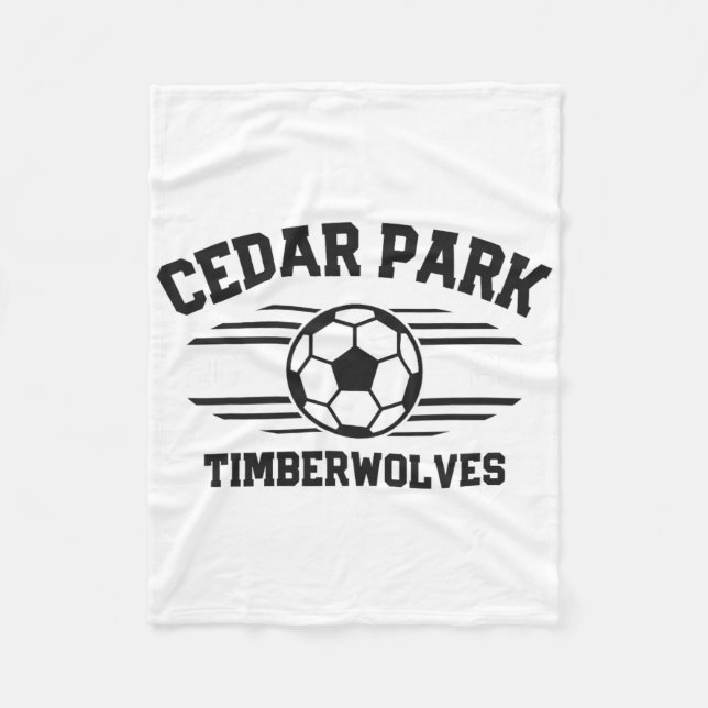 Cedar Park Timberwolves Fotboll Ll 2025  Fleecefilt (Framsidan)