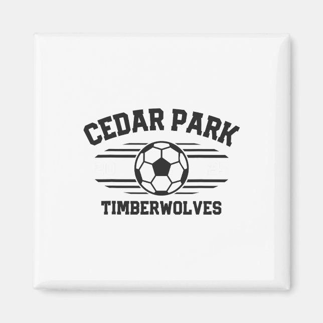 Cedar Park Timberwolves Fotboll Ll 2025  Magnet (Framsidan)