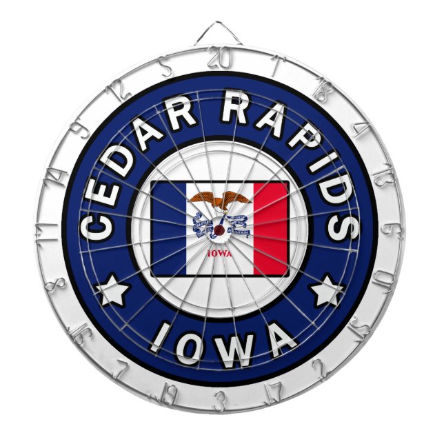 Cedar Rapids Iowa Darttavla (Framsidan)