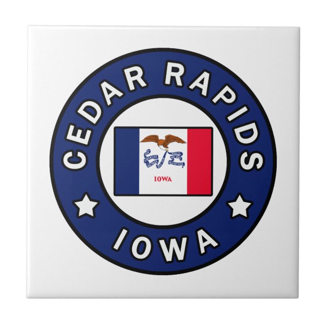 Cedar Rapids Iowa Kakelplatta (Framsidan)