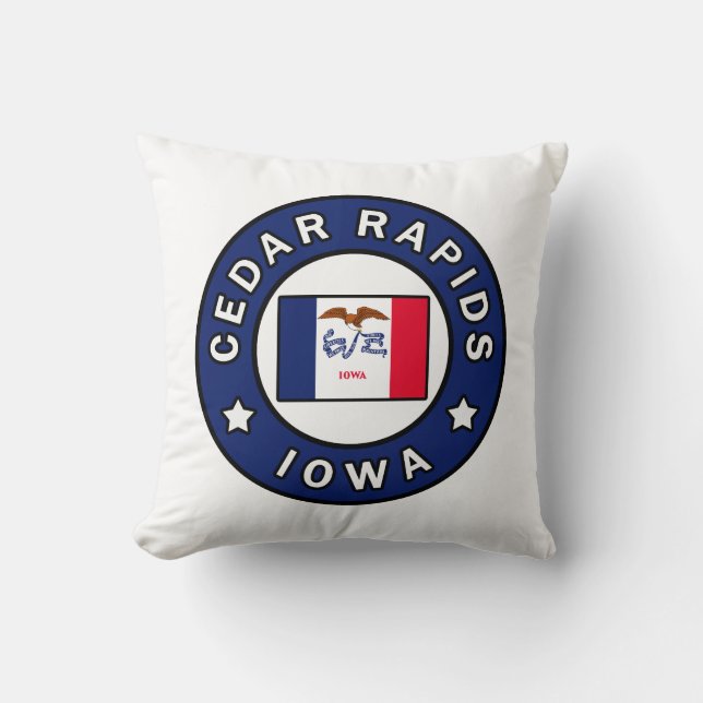 Cedar Rapids Iowa Kudde (Framsida)