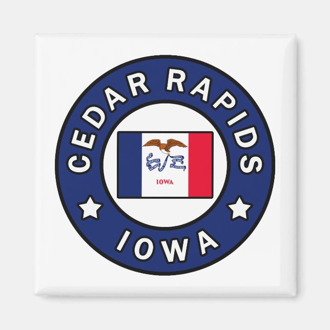 Cedar Rapids Iowa Magnet (Framsidan)