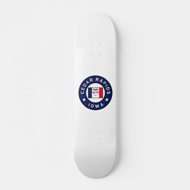 Cedar Rapids Iowa Mini Skateboard Bräda 18,5 Cm (Framsida)