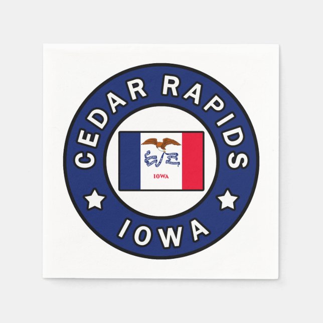 Cedar Rapids Iowa Pappersservett (Framsidan)