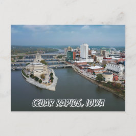 Cedar Rapids Iowa River Postcard Vykort