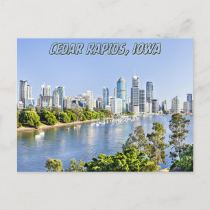 Cedar rapids iowa River-vykort Vykort