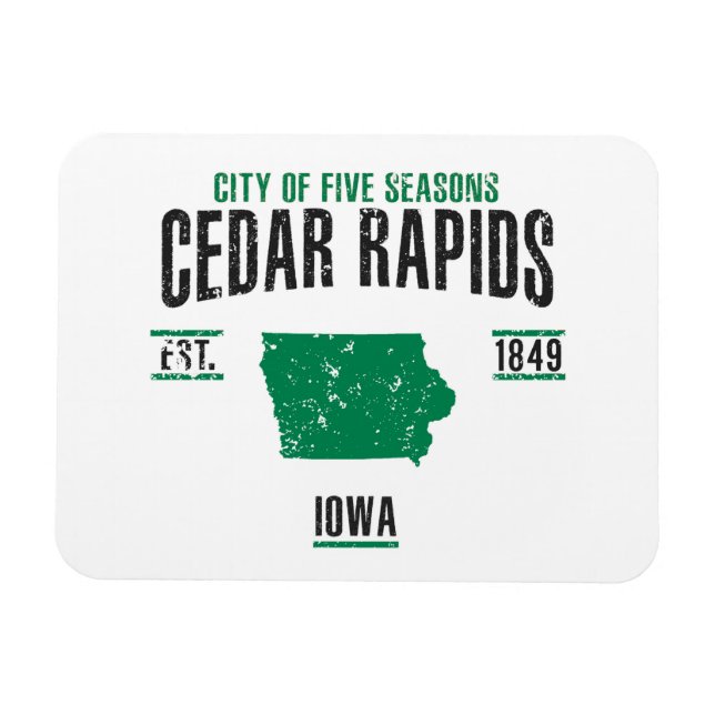 Cedar Rapids Magnet (Horisontell)