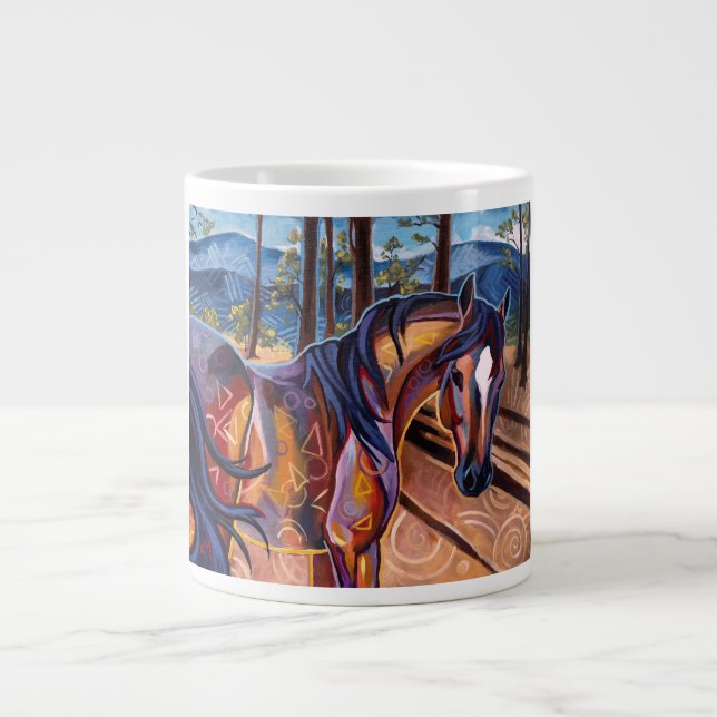 Cedar Sjö Horse Jumbo Mugg (Framsidan)
