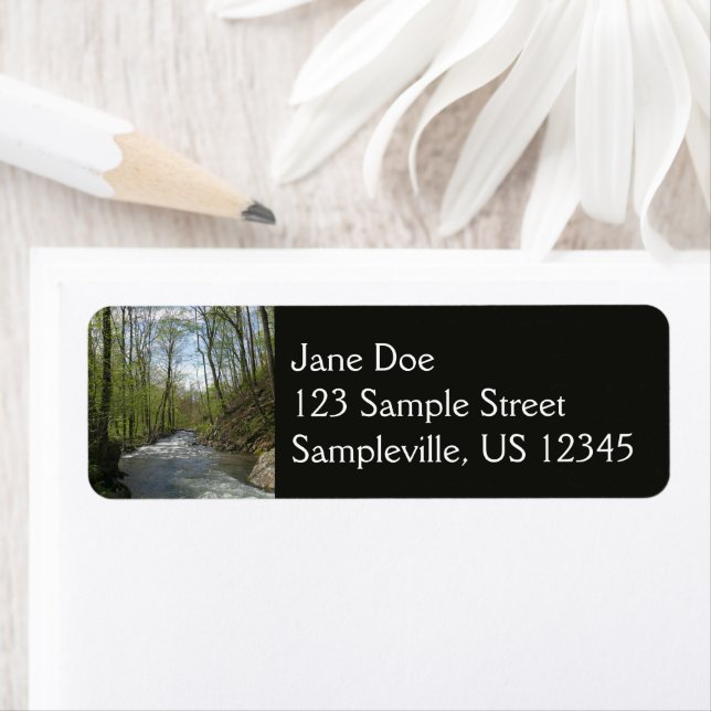 Cedar Springa vid White Oak Canyon Returadress Etikett (Insitu)