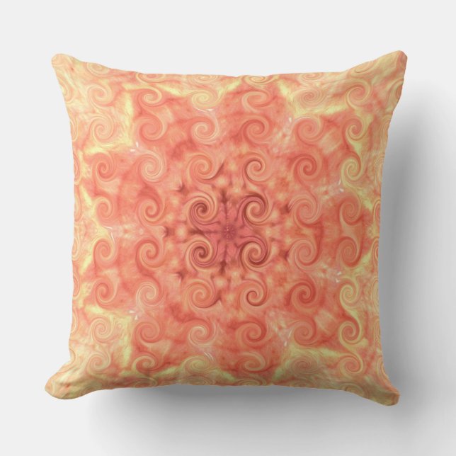 Cedar Swirly Sol Art Mandala Pillow Kudde (Framsida)