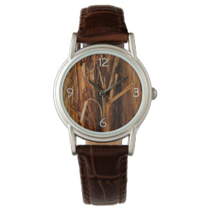 Cedar Texturerad träbark Armbandsur