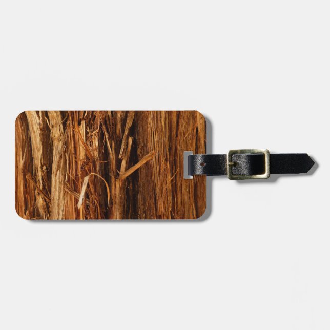 Cedar Texturerad träbark Bagagebricka (Horisontell Framsida)