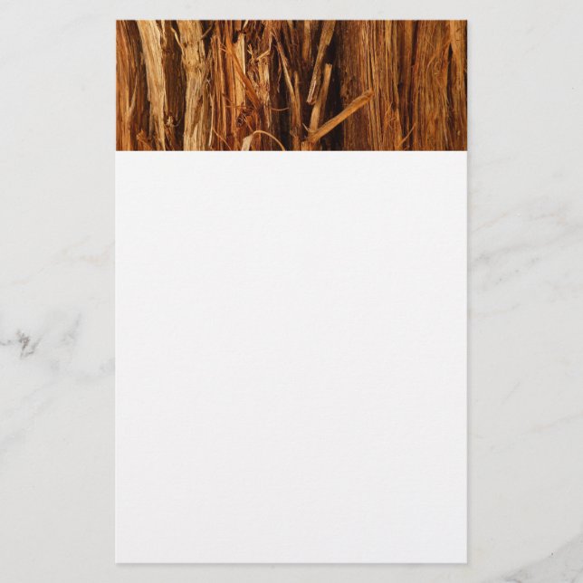 Cedar Texturerad träbark Brevpapper (Framsida)