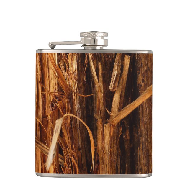 Cedar Texturerad träbark Fickplunta (Framsidan)