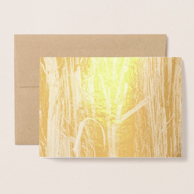 Cedar Texturerad träbark Folierat Kort (Framsida med kuvert)