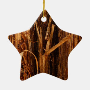 Cedar Texturerad träbark Julgransprydnad Keramik