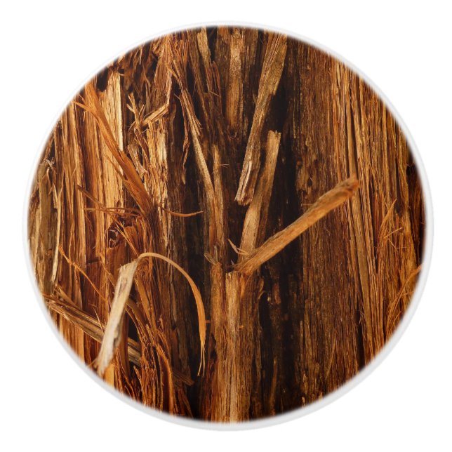 Cedar Texturerad träbark Knopp (Framsidan)