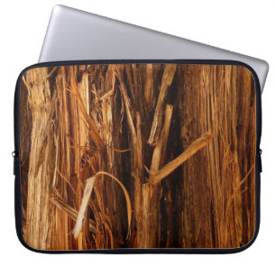 Cedar Texturerad träbark Laptop Fodral