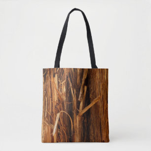 Cedar Texturerad träbark Tygkasse