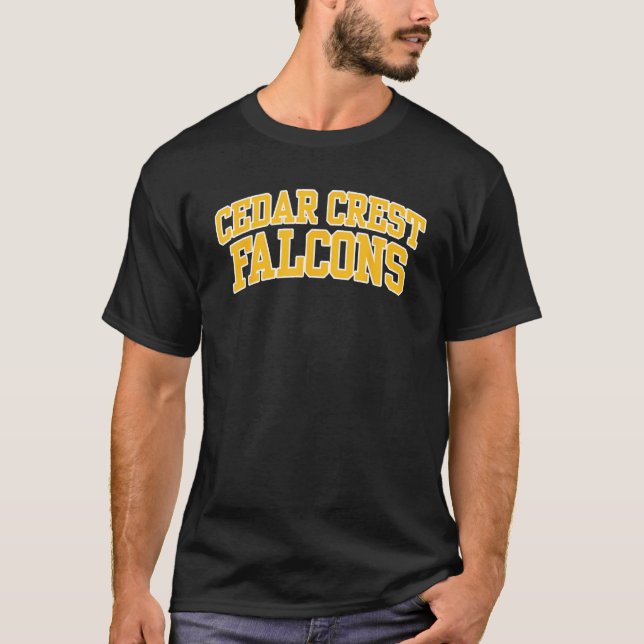Cedar Vapensköld College Falcons 01 T Shirt (Framsida)