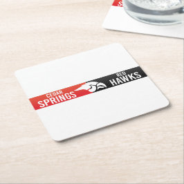 Cedar Vår Red Hawks #3 Underlägg Papper Kvadrat