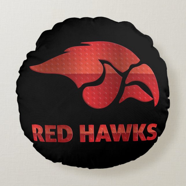 Cedar Vår Red Hawks #5 Rund Kudde (Framsidan)