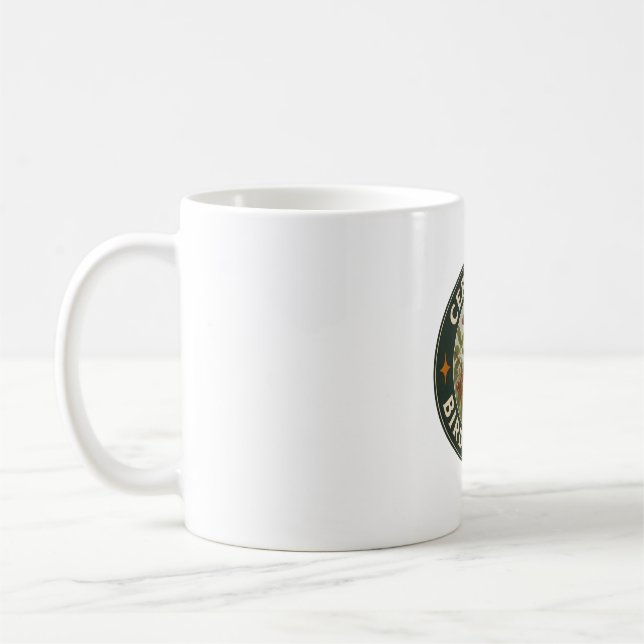Cedar Waxwing Badge Kaffemugg (Vänster)