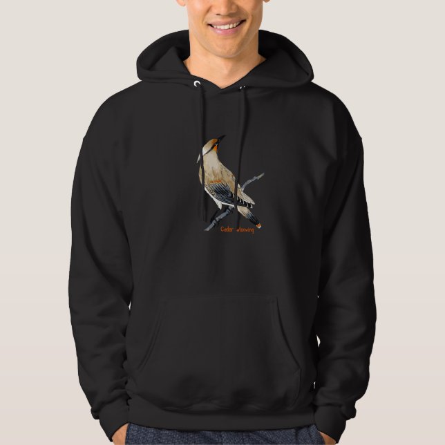 Cedar Waxwing Bird Bird Ornithology  1 Hoodie (Framsida)