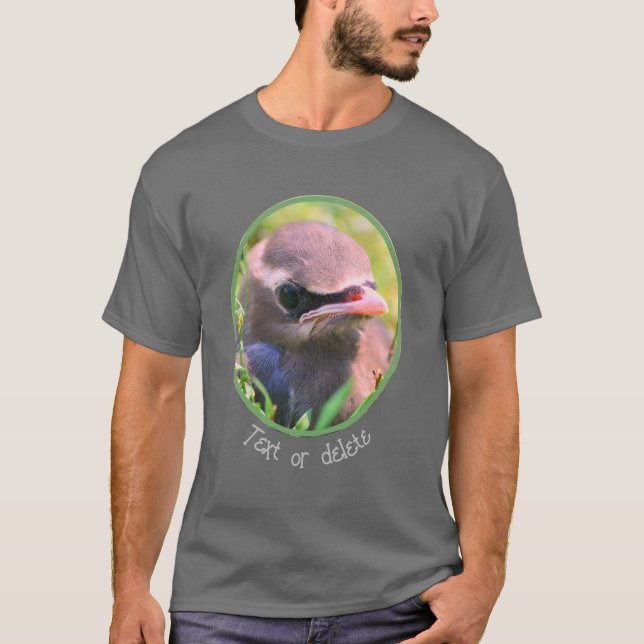 Cedar Waxwing Fledgling Bird Personlig T Shirt (Framsida)