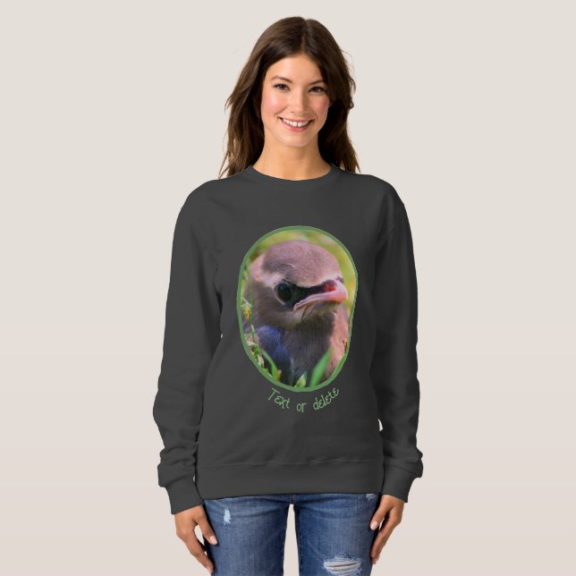 Cedar Waxwing Fledgling Bird Personlig T Shirt (Hel framsida)