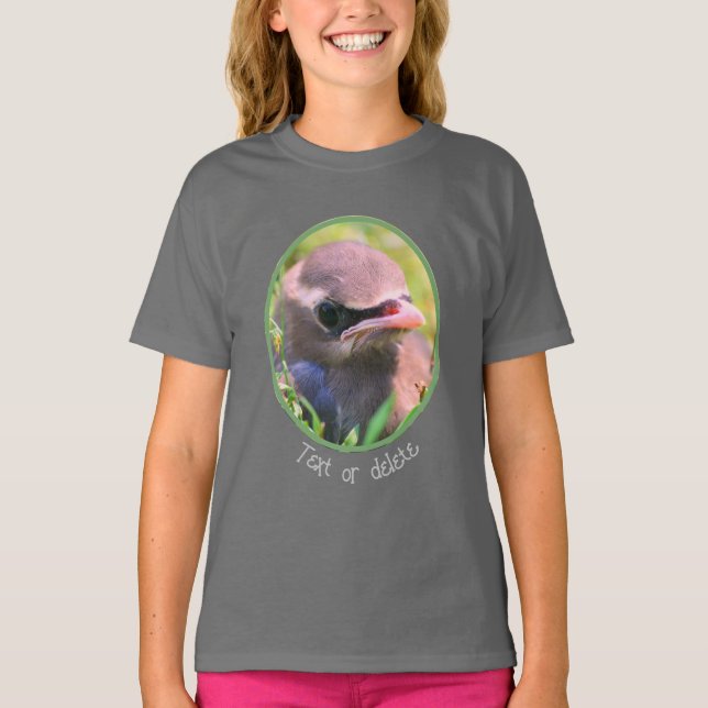 Cedar Waxwing Fledgling Bird Personlig T Shirt (Framsida)