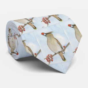 Cedar Waxwing Neck Tie Slips
