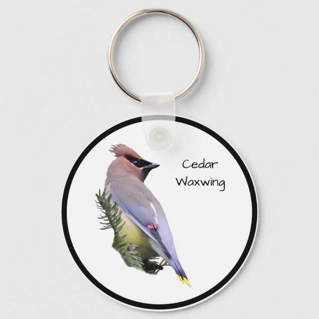 Cedar Waxwing Nyckelring (Framsida)