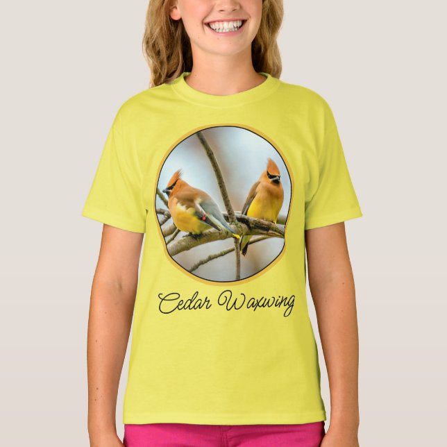 Cedar Waxwing - Original Photograph T-Shirt (Framsida)