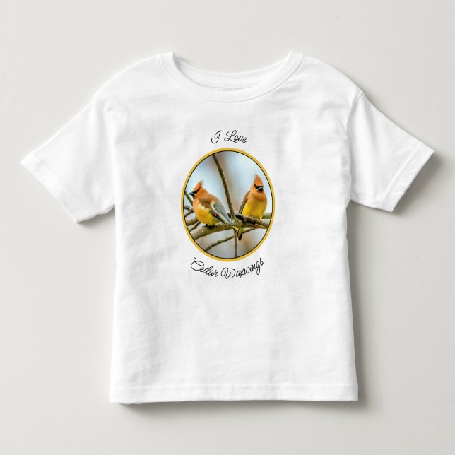 Cedar Waxwing - Originalfoto T Shirt (Framsida)