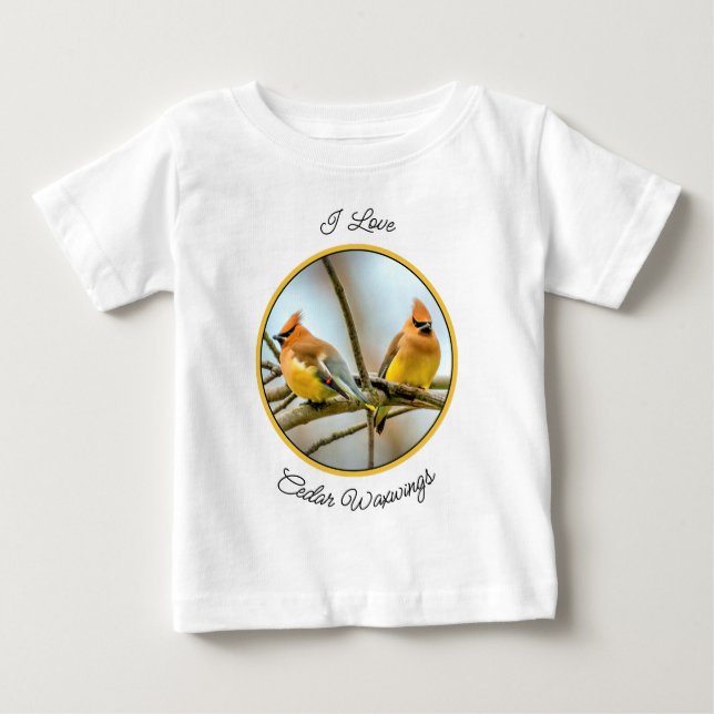 Cedar Waxwing - Originalfoto T Shirt (Framsida)