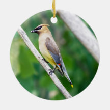 Cedar Waxwing Ornament