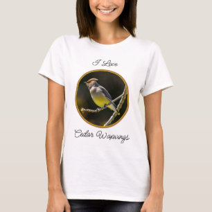 Cedar Waxwing Songbird Original Vild Bird Photo T Shirt