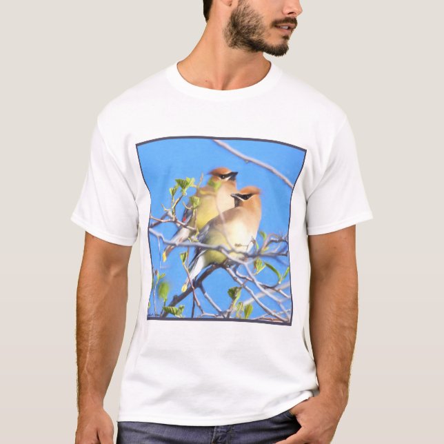 Cedar Waxwings T Shirt (Framsida)