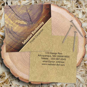 Cedar Wood Knot Close Photograph Carpenter Fyrkantigt Visitkort