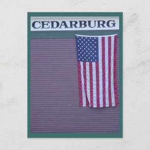 Cedarburg Flagga Vykort